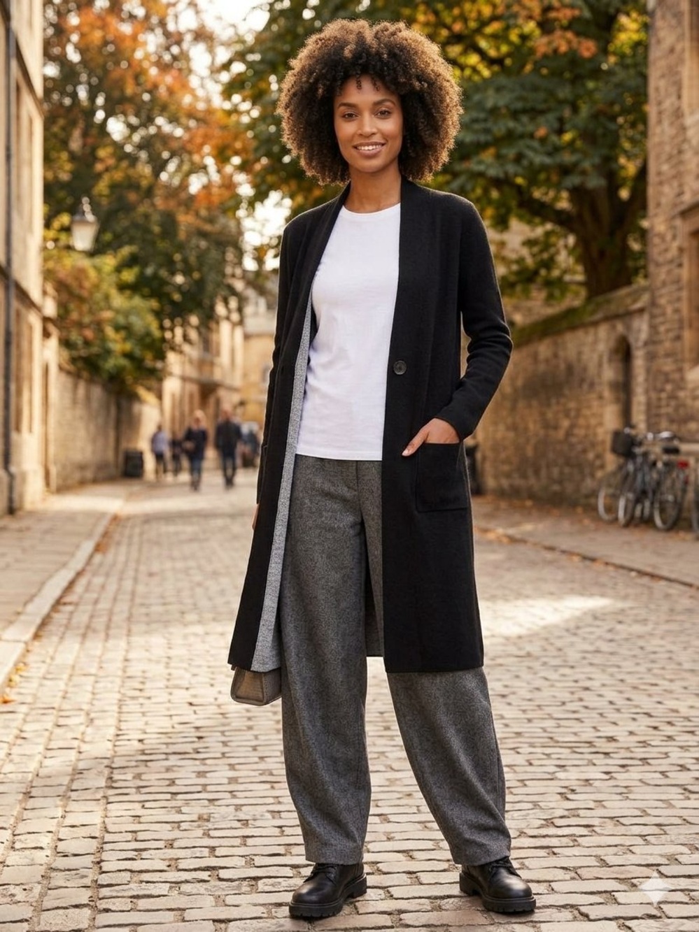 Coastal Merino Wool Business Casual Cardigan